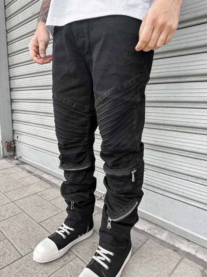 Biker Low Zip Black