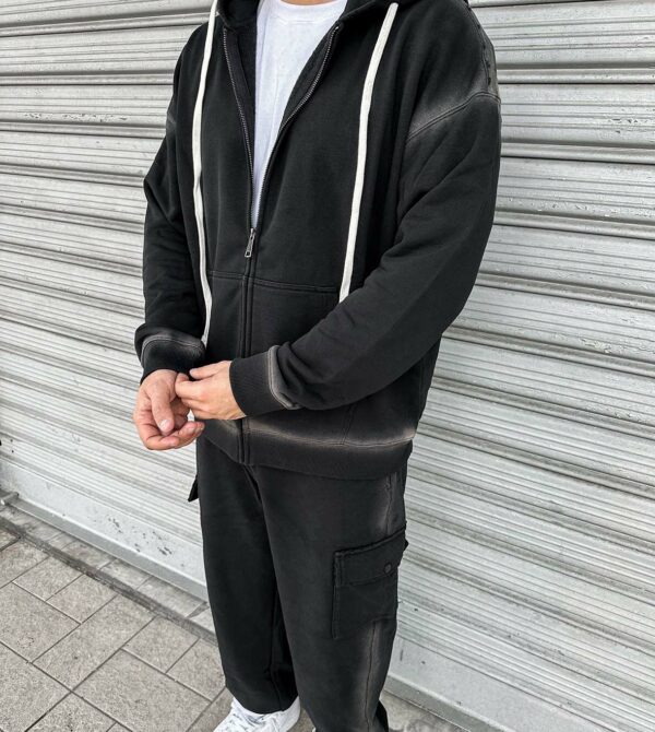 Tracksuit Destroyed Wash Zip